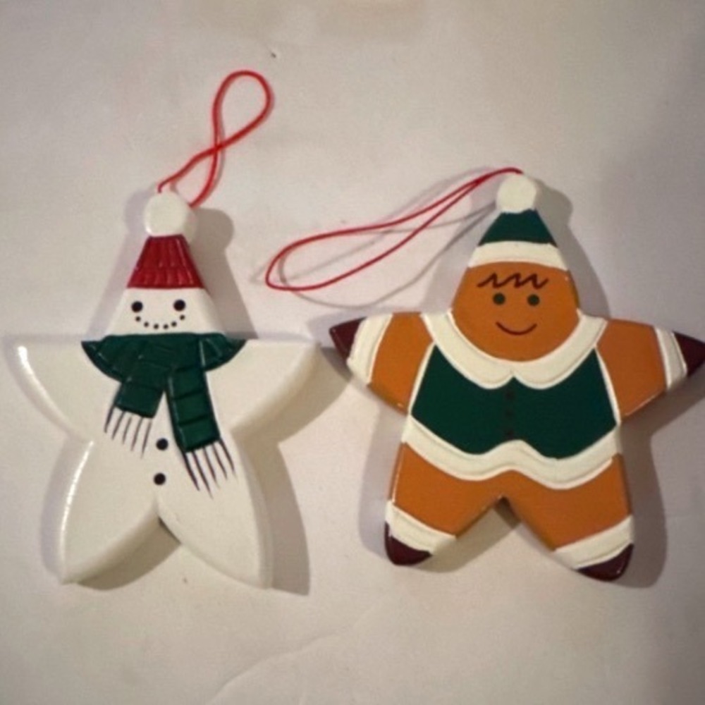 Star Ornaments Multi Excellent Ceramic Snowman Gingerbread
